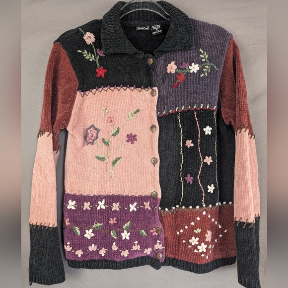 Northcrest Sweaters - North Crest Size 8 (6-8) Chenille Cardigan In Great Vintage Condition
